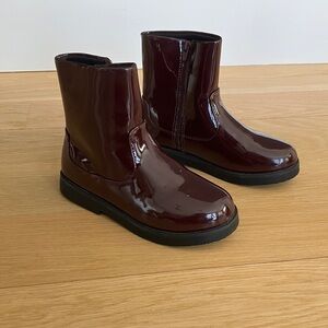 Zara Kids Glossy Burgundy Boots